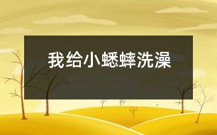 我給小蟋蟀洗澡