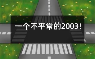 一個(gè)不平常的2003！