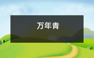 萬(wàn)年青