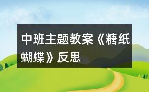 中班主題教案《糖紙蝴蝶》反思