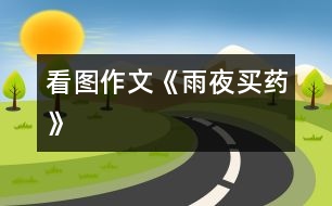 看圖作文《雨夜買藥》