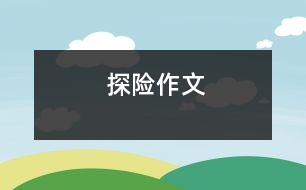 探險(xiǎn)作文