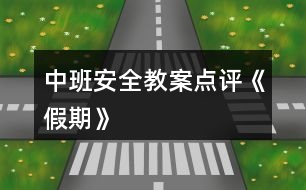 中班安全教案點(diǎn)評《假期》