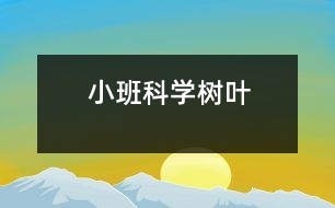 小班科學(xué)：樹葉