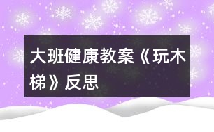 大班健康教案《玩木梯》反思