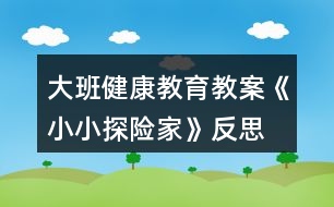 大班健康教育教案《小小探險(xiǎn)家》反思