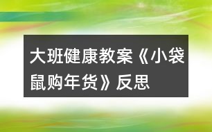 大班健康教案《小袋鼠購(gòu)年貨》反思