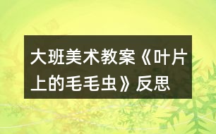 大班美術(shù)教案《葉片上的毛毛蟲》反思