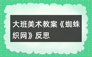 大班美術教案《蜘蛛織網(wǎng)》反思