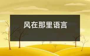 風(fēng)在那里（語(yǔ)言）