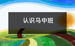 認(rèn)識(shí)馬（中班）