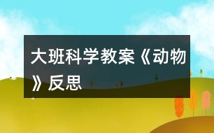 大班科學教案《動物》反思