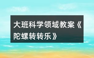 大班科學(xué)領(lǐng)域教案《陀螺轉(zhuǎn)轉(zhuǎn)樂》