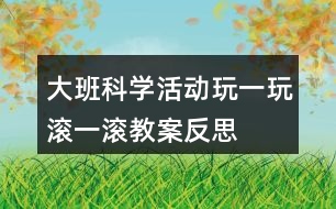 大班科學活動玩一玩滾一滾教案反思