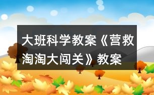 大班科學教案《營救淘淘大闖關》教案