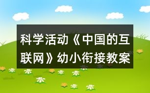 科學活動《中國的互聯(lián)網(wǎng)》幼小銜接教案