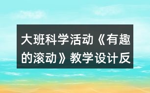 大班科學活動《有趣的滾動》教學設(shè)計反思