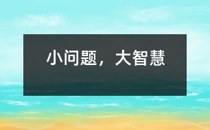 小問題，大智慧