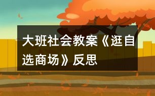 大班社會(huì)教案《逛自選商場》反思