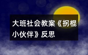 大班社會(huì)教案《拐棍小伙伴》反思