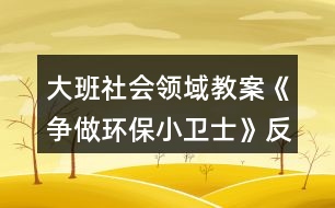 大班社會領(lǐng)域教案《爭做環(huán)保小衛(wèi)士》反思