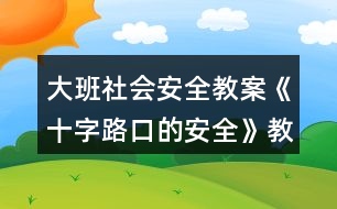 大班社會安全教案《十字路口的安全》教案反思