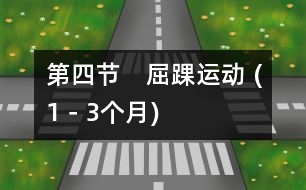 第四節(jié)　屈踝運(yùn)動 (1－3個月)