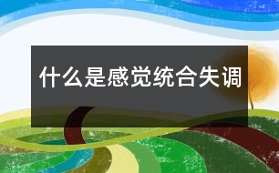 什么是感覺(jué)統(tǒng)合失調(diào)