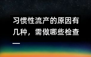 習(xí)慣性流產(chǎn)的原因有幾種，需做哪些檢查――郁凱明回答