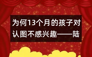 為何13個(gè)月的孩子對(duì)認(rèn)圖不感興趣――陸為之回答