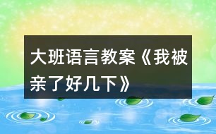 大班語(yǔ)言教案《我被親了好幾下》