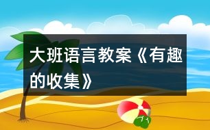 大班語(yǔ)言教案《有趣的收集》