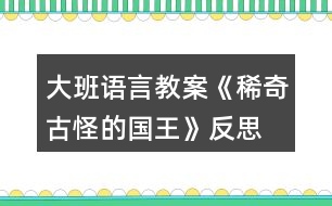 大班語言教案《稀奇古怪的國王》反思