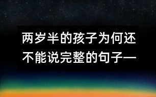 兩歲半的孩子為何還不能說(shuō)完整的句子――趙惠君回答