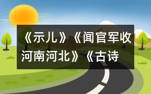 《示兒》、《聞官軍收河南河北》《古詩兩首》教學(xué)設(shè)計(jì)之四