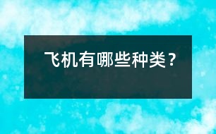 飛機有哪些種類？