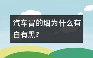 汽車(chē)冒的煙為什么有白有黑?