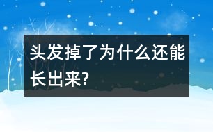 頭發(fā)掉了為什么還能長出來?