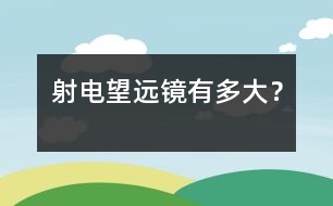 射電望遠(yuǎn)鏡有多大？