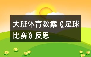 大班體育教案《足球比賽》反思