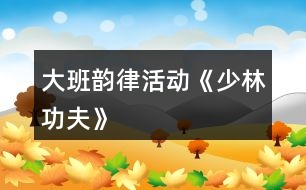 大班韻律活動《少林功夫》